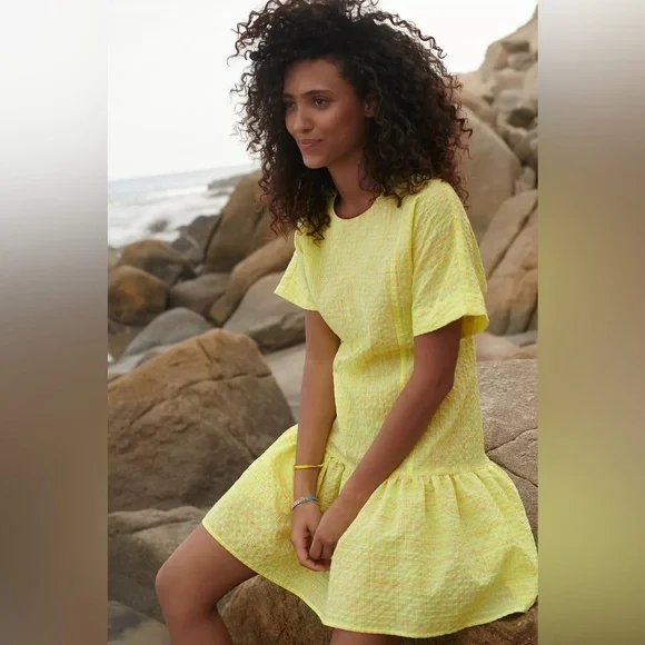 NWT Anthropologie Corey Lynn Calter Mariah Textured Mini Dress Medium - Picture 3 of 9